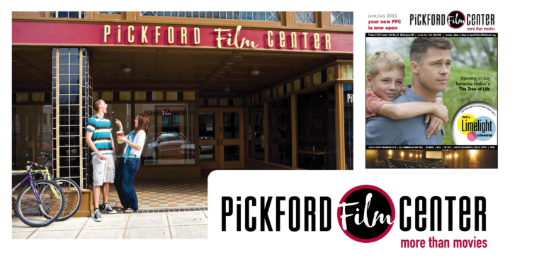 Design of Pickford Film Center logo and exterior signage for new venue.
