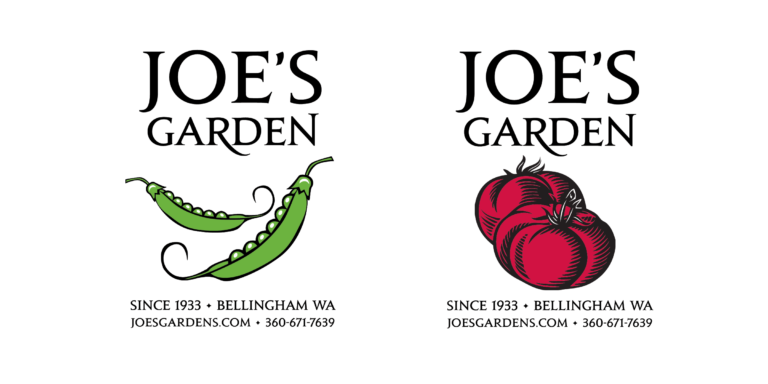Joe's Garden logo design for logo totes.