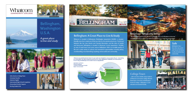 Whatcom Community College International Students brochure.