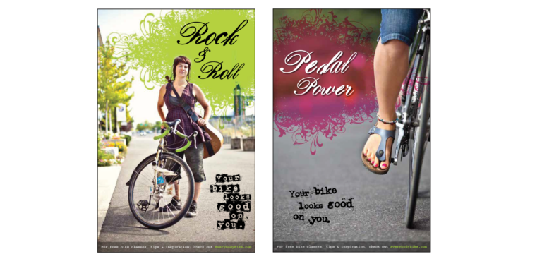 Your Bike Looks Good on You poster campaign encouraging women to ride.